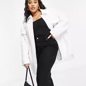 ASOS White Quilted Shacket sz 18